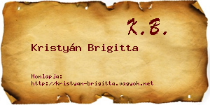 Kristyán Brigitta névjegykártya