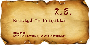 Kristyán Brigitta névjegykártya