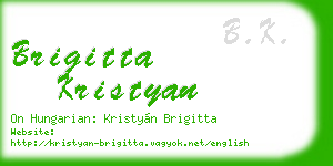 brigitta kristyan business card
